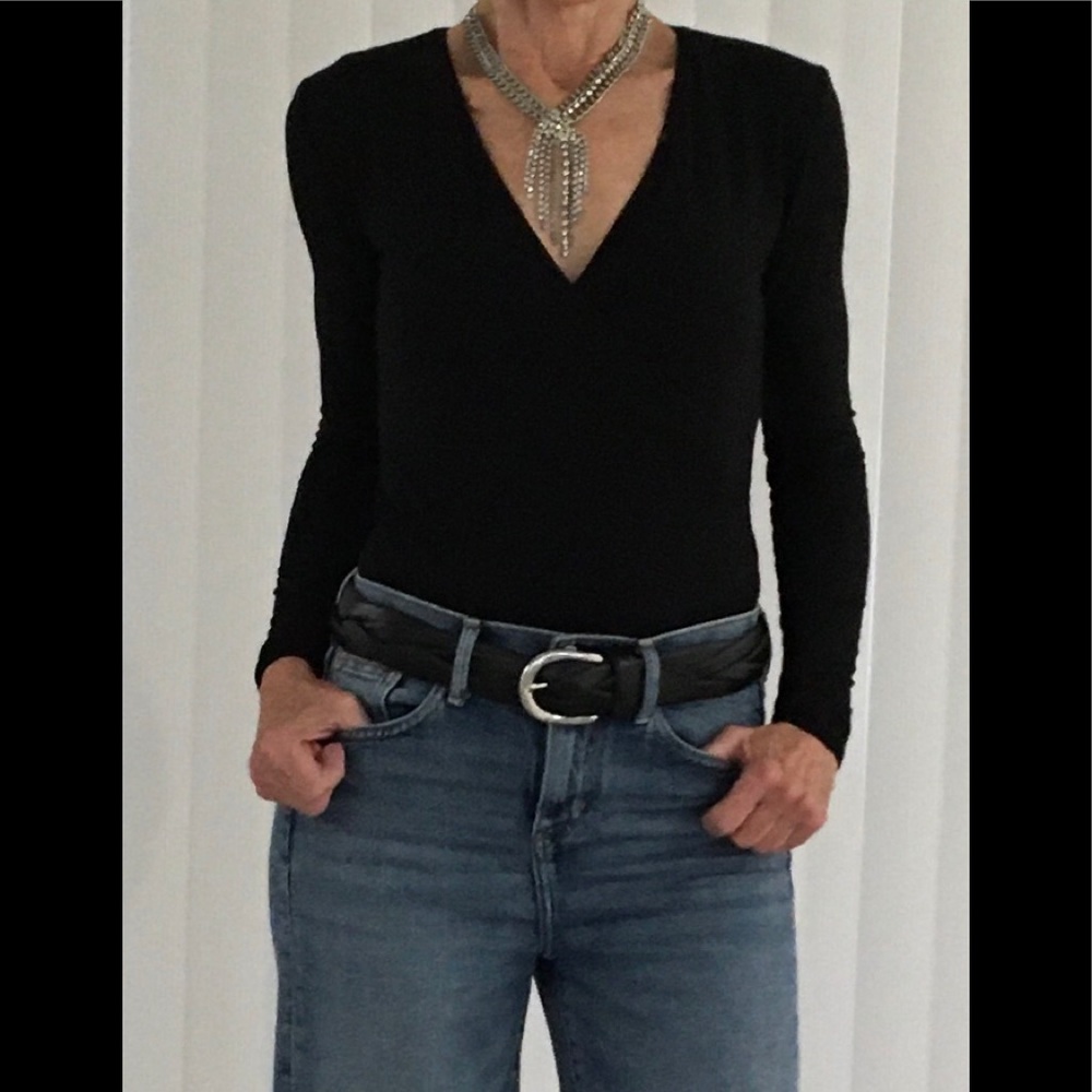 J. CREW 365 Black Bodysuit